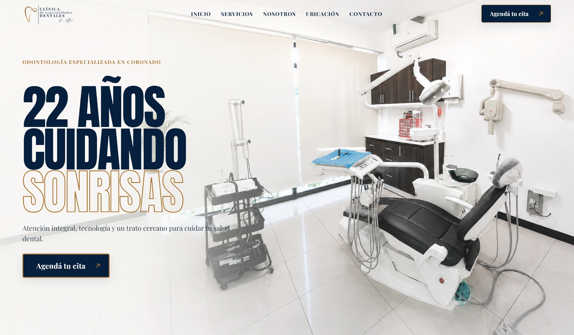Captura del sitio en desarrollo de Clínica Dr. Ulloa
