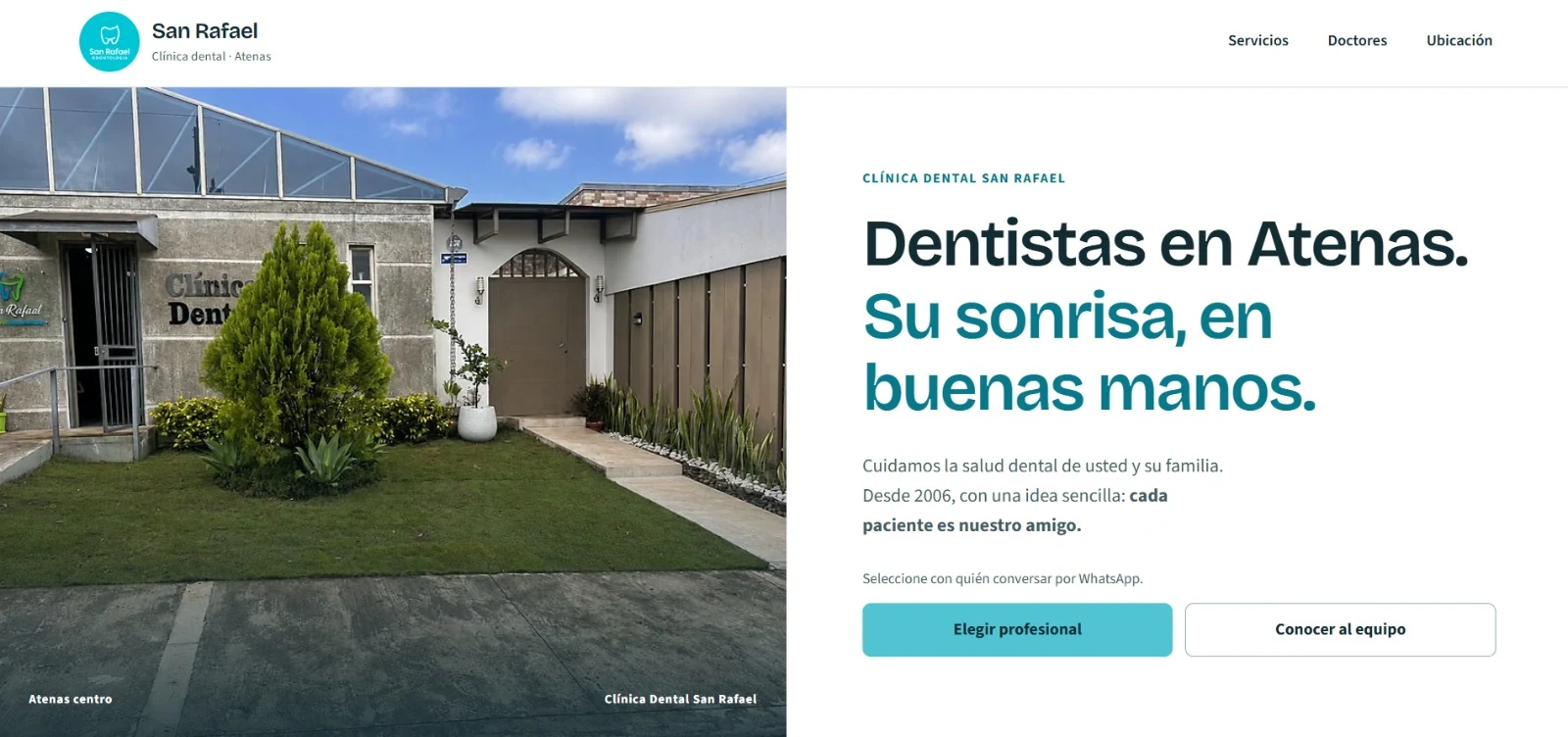 Vista previa del sitio web de Clínica Dental San Rafael