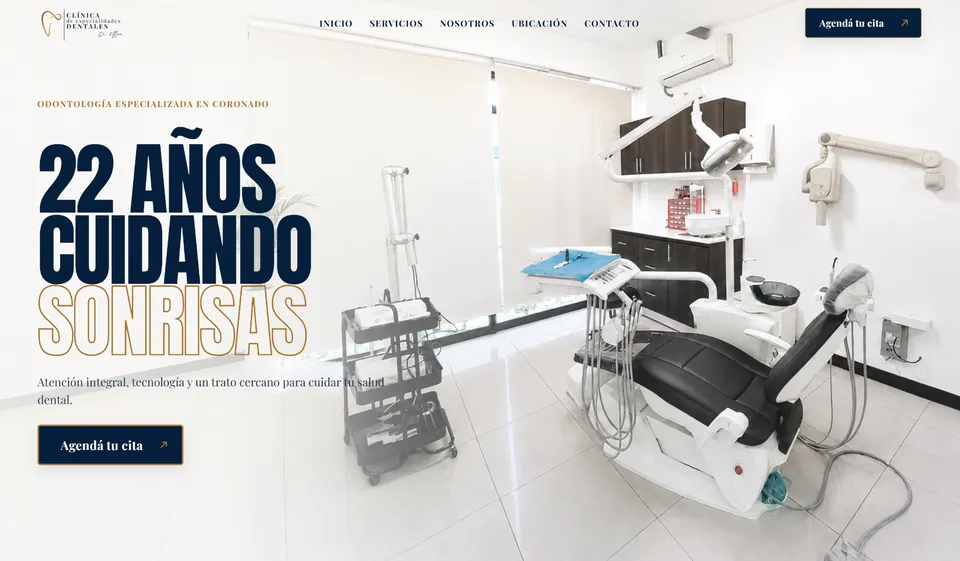 Vista previa del sitio web de Clínica Dr. Ulloa
